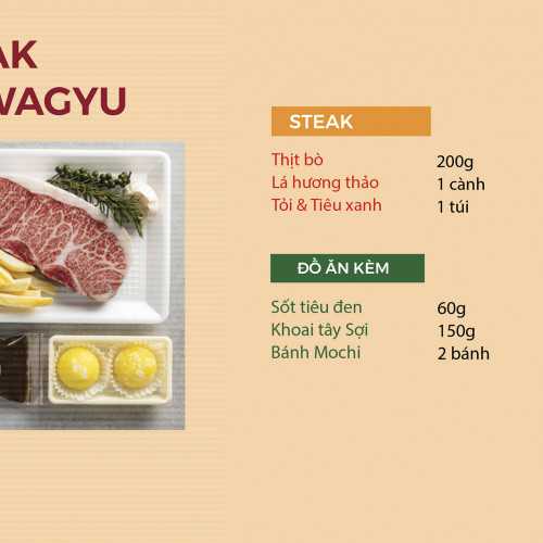 Bo wagyu steak tag