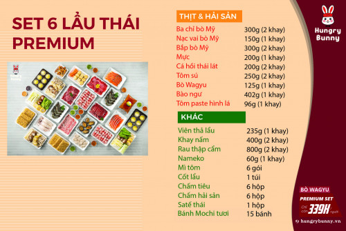 Set 6 Lau Thai Premium 15mc