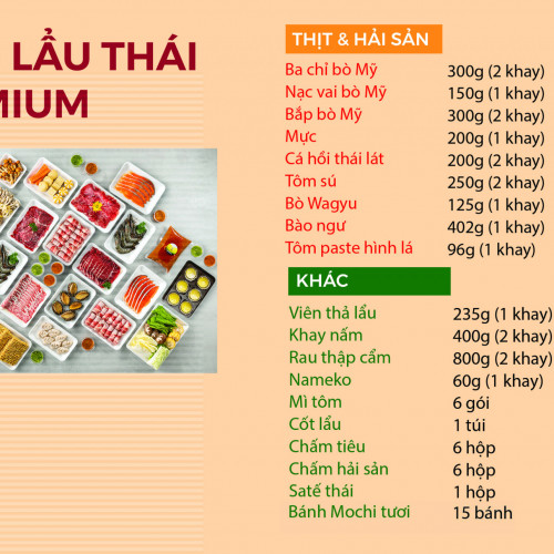 Set 6 Lau Thai Premium 15mc