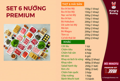 Set 6 Nuong lau Premium 15mc