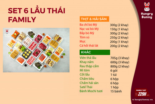 Set 6 lau Thai Family 15mc