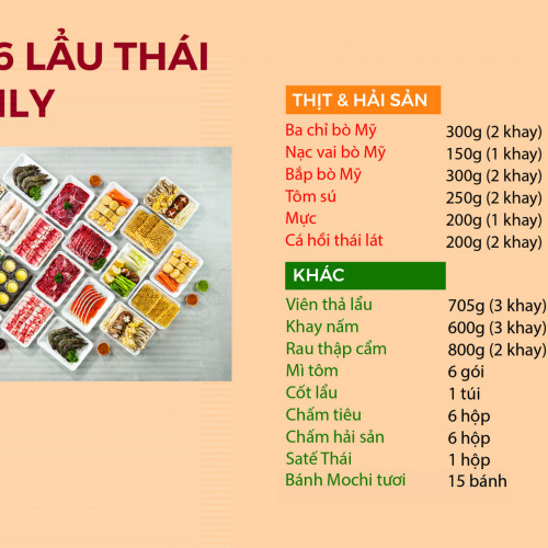 Set 6 lau Thai Family 15mc