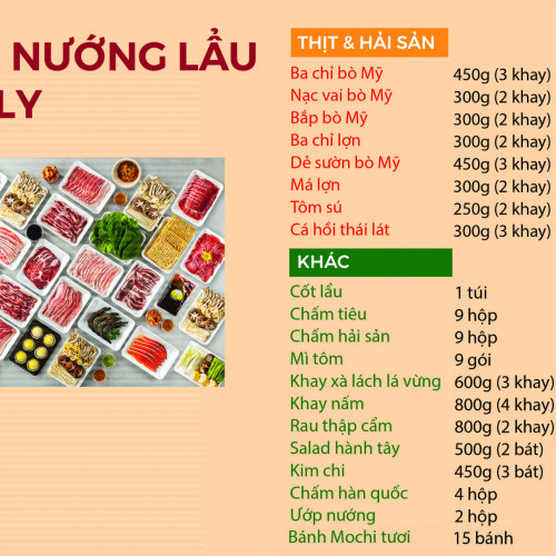 Set 9 Nuong lau Family 15mc