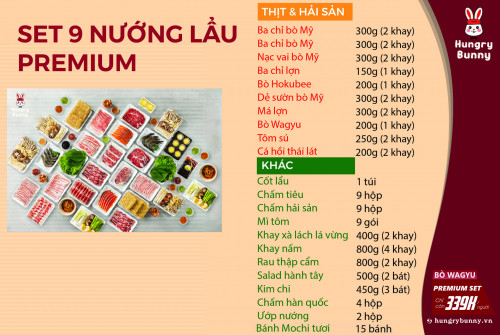 Set 9 Nuong lau Premium 15mc