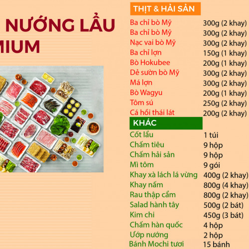 Set 9 Nuong lau Premium 15mc